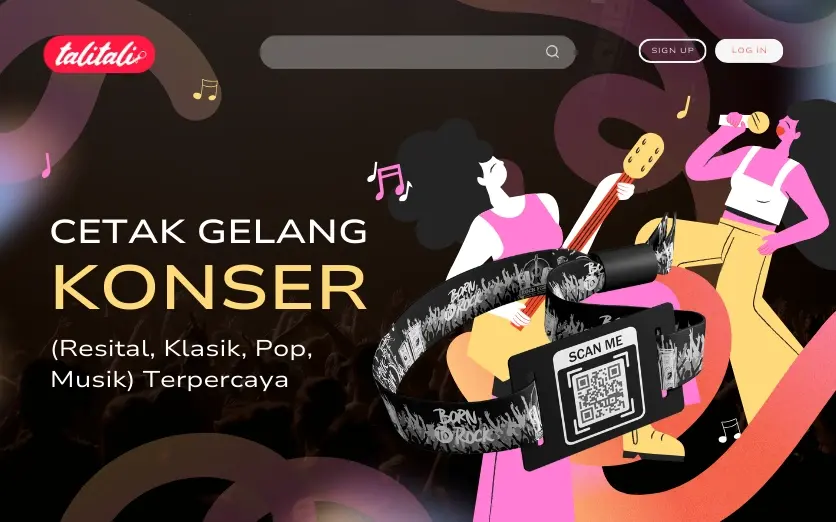 Cetak Gelang Konser (Resital, Klasik, Pop, Musik) Terpercaya