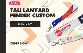 Tali Lanyard Pendek Custom Lebar 2 cm ( Murah! ) Top #1