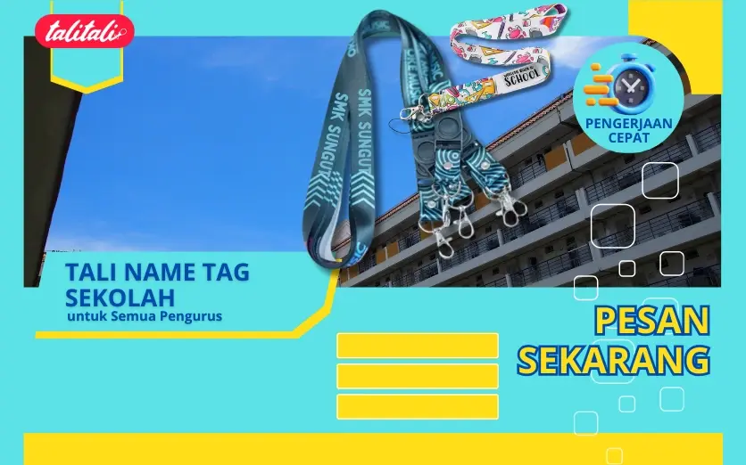 Tali Name Tag Sekolah untuk Semua Pengurus