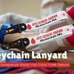 Keychain Lanyard untuk Kampanye Sosial Full Color Free Desain