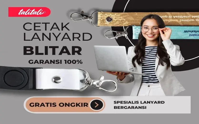 Jasa Cetak Lanyard Blitar Polyster Tissue