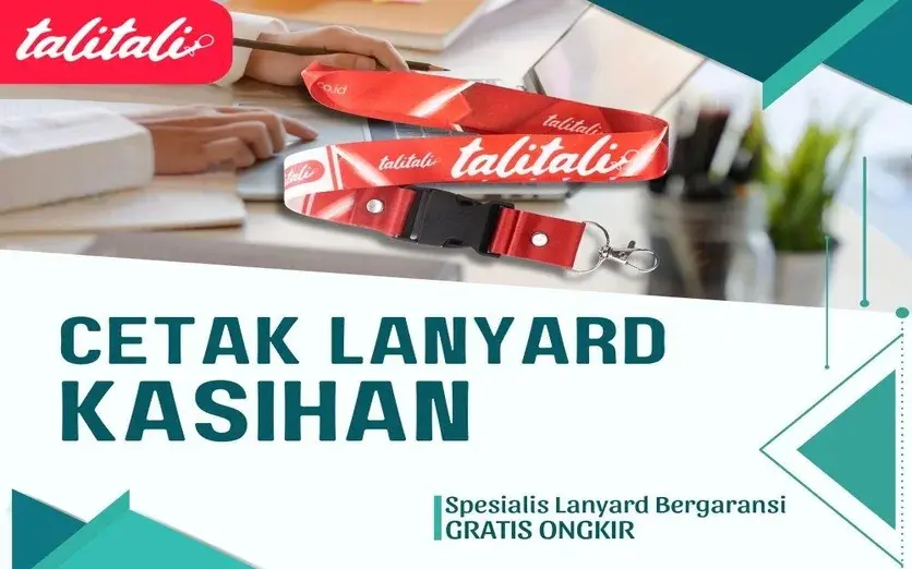 Jasa Cetak Lanyard Kasihan Bahan Polyester Nylon