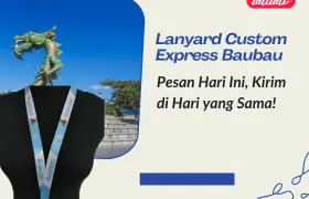 Vendor Lanyard Custom Kalung ID Card di Baubau Sameday