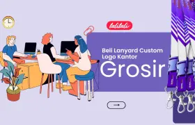 Beli Lanyard Custom Logo Kantor Grosir Murah Cepat Jadi