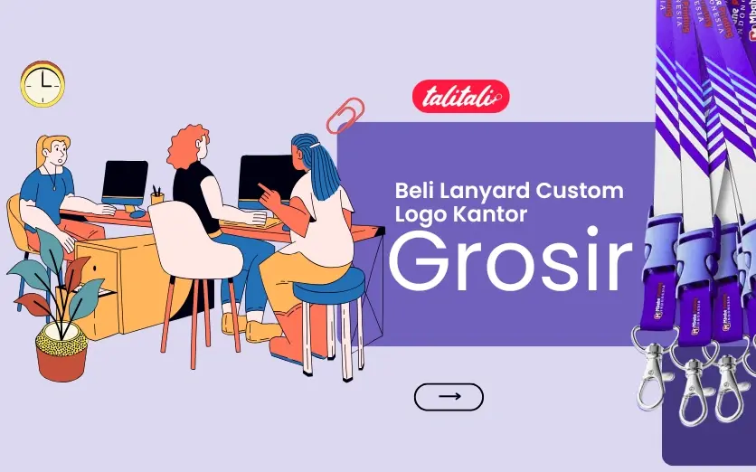 Beli Lanyard Custom Logo Kantor Grosir Murah Cepat Jadi