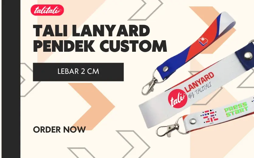 Tali Lanyard Pendek Custom Lebar 2 cm ( Murah! ) Top #1