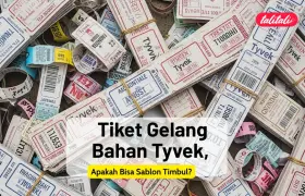 Tiket Gelang Bahan Tyvek, Apakah Bisa Sablon Timbul?