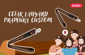 Cetak Lanyard Pramuka Custom FREE Desain Gratis Ongkir