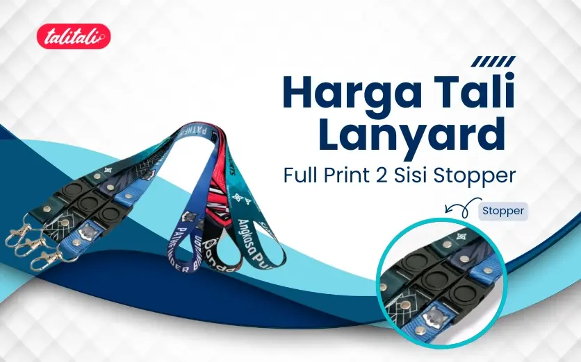 Harga Tali Lanyard Full Print 2 Sisi Stopper GRATIS Ongkir