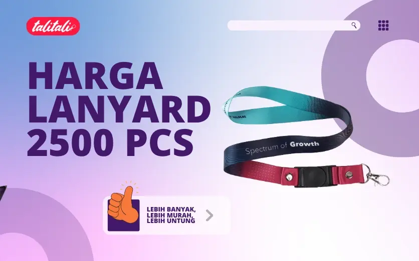 Harga Lanyard 2500 Pcs Desain Custom (Sudah Free Ongkir)