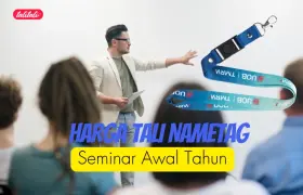 Harga Tali Nametag Seminar Awal Tahun, Custom & Paket Hemat