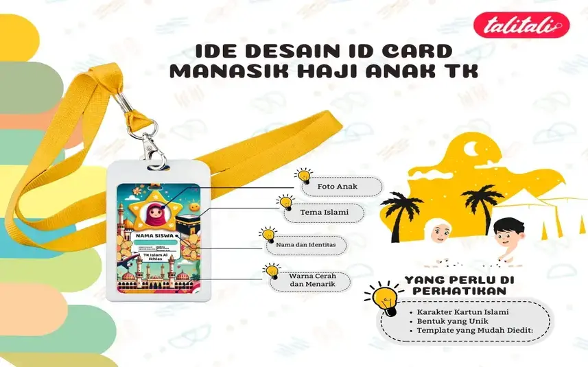 Ide Desain ID Card Manasik Haji Anak TK-1