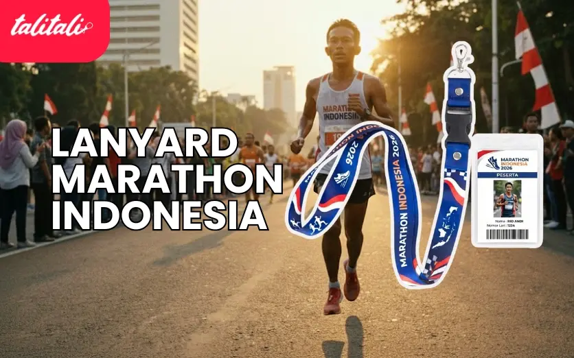 Lanyard Marathon Indonesia, Cetak Custom Hanya di Talitali