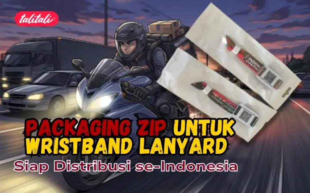 Packaging Zip untuk Wristband Lanyard Siap Distribusi se-Indonesia