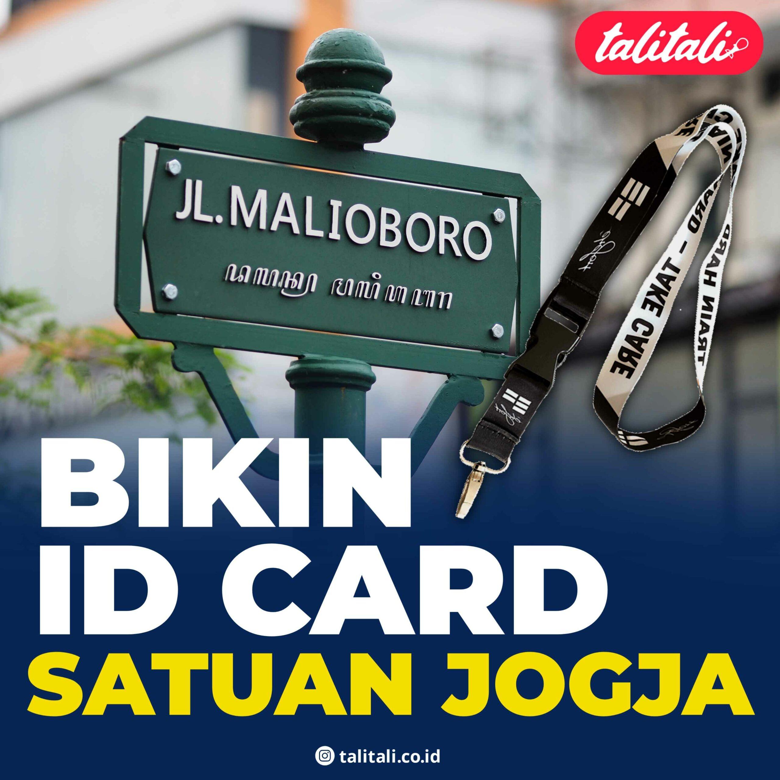 Bikin ID Card Satuan Jogja Hanya Ada di Talitali