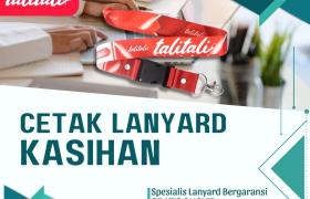 Jasa Cetak Lanyard Kasihan Bahan Polyester Nylon