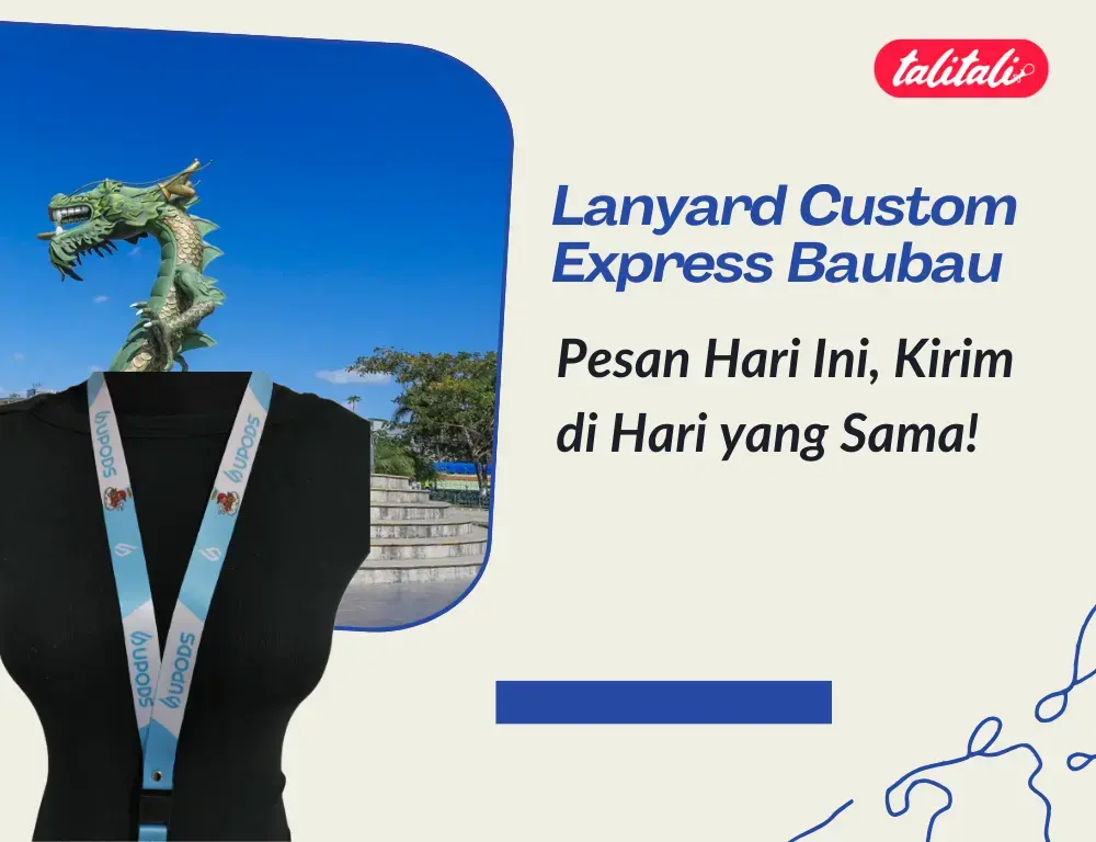 Vendor Lanyard Custom Kalung ID Card di Baubau Sameday