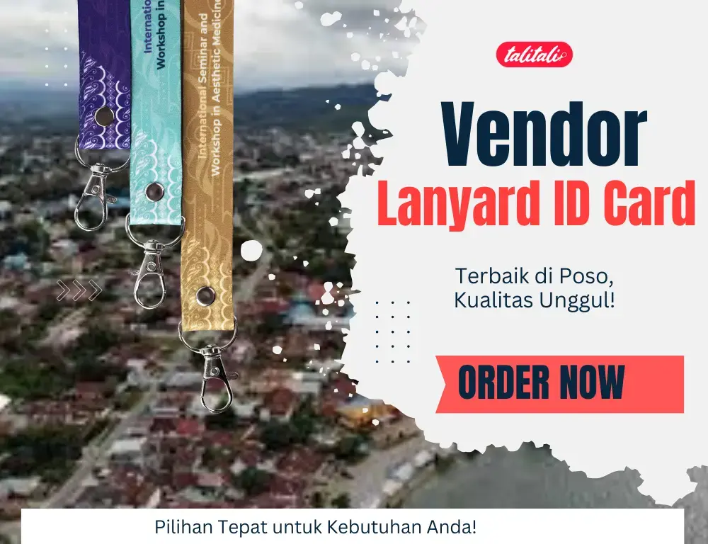 Vendor Cetak Kalung Lanyard ID Card Terbaik di Poso