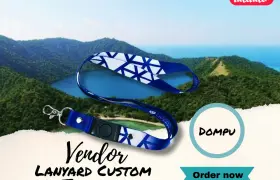 Vendor Cetak Lanyard Custom di Dompu No. 1 Berkualitas