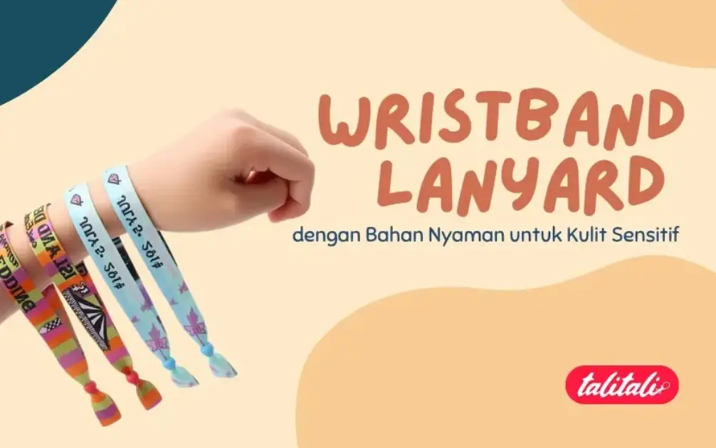Wristband Lanyard dengan Bahan Nyaman untuk Kulit Sensitif